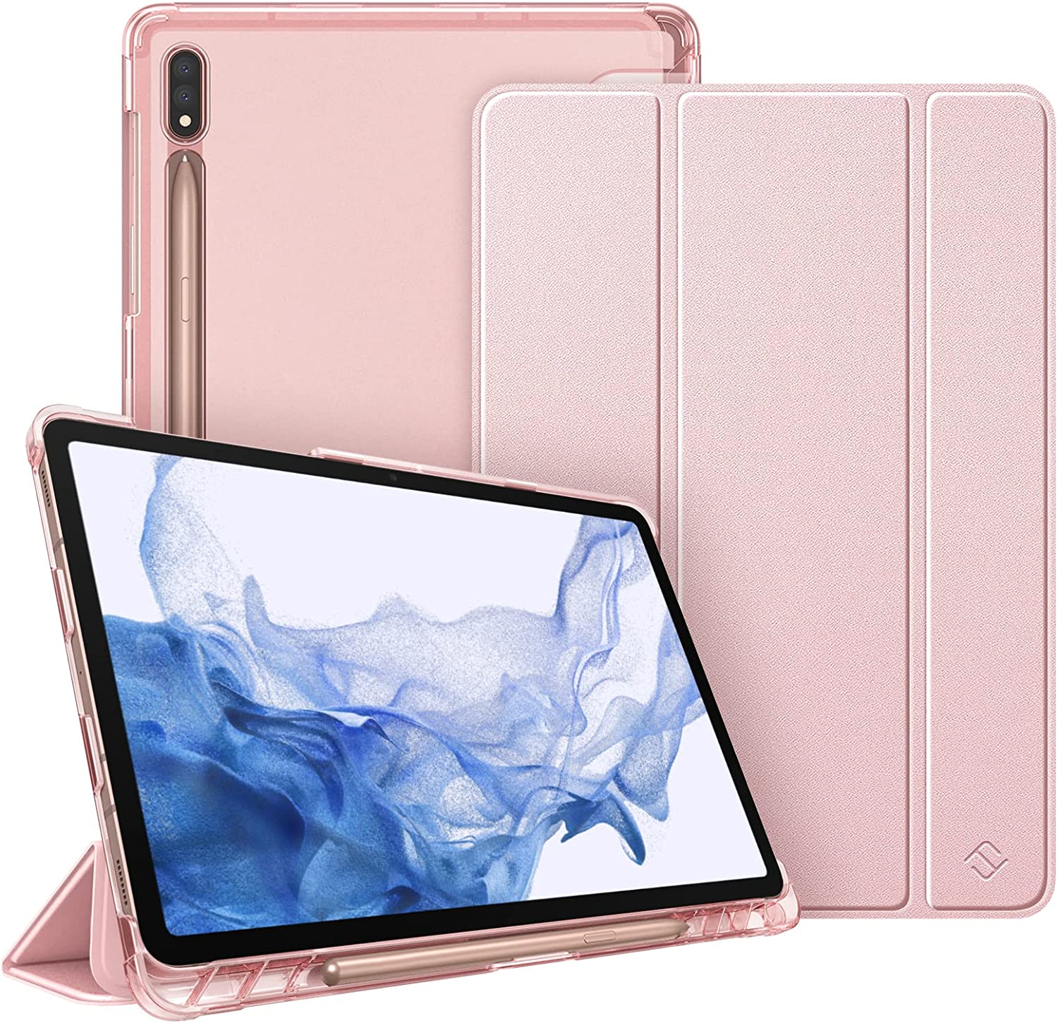 Protective Tablet PC Cover Case Compatible With Samsung Galaxy Tab A9 Plus  Case 11inch Tri-Fold Smart Tablet Case,Hard PC Back Shell Slim Case Multi