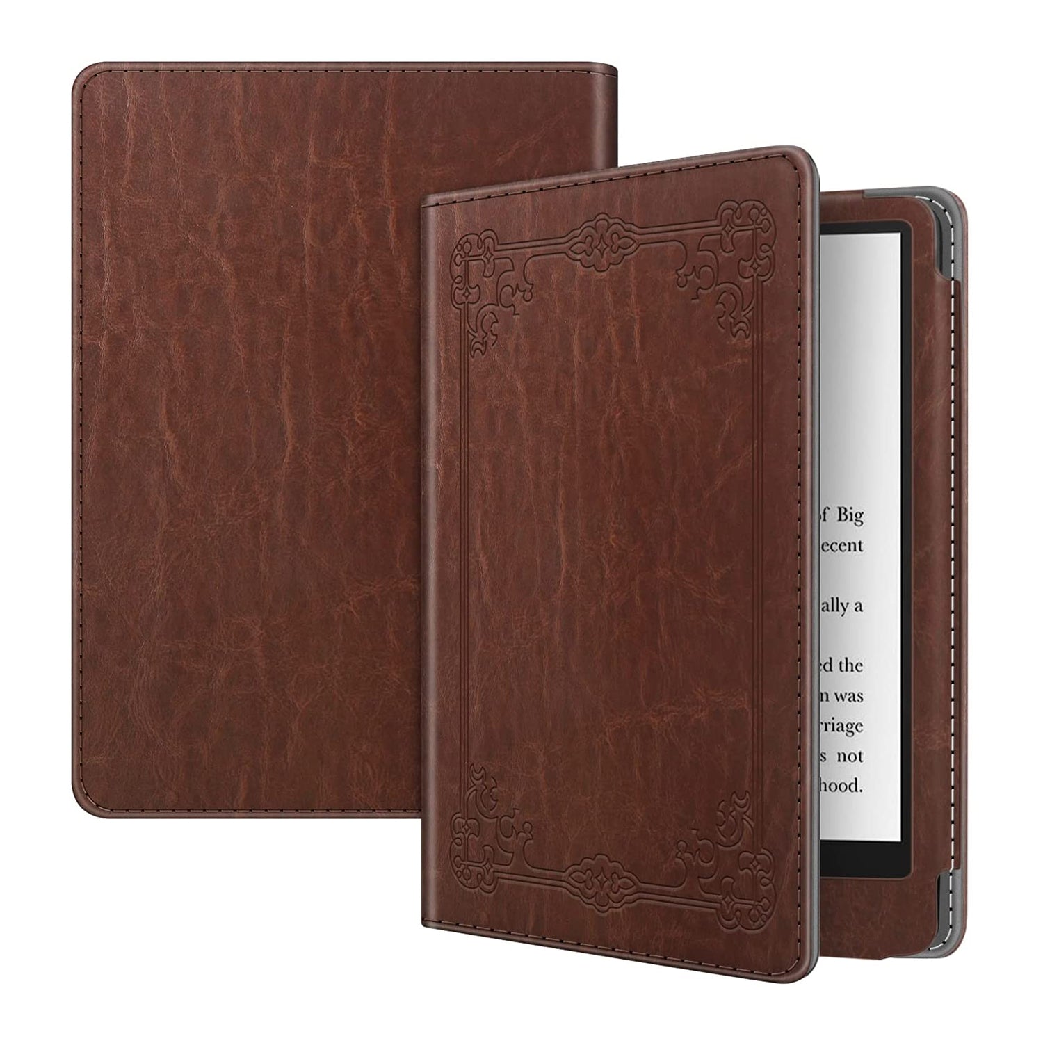 Fintie Folio Case for 6.8 Kindle Paperwhite (11th Generation-2021) and Kindle Paperwhite Signature Edition - Book Style Vegan Leather Shockproof