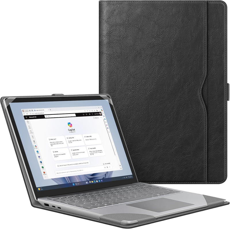 15-Inch Surface Laptop 6/5/4/3 PU Leather Cover with Pocket | Fintie