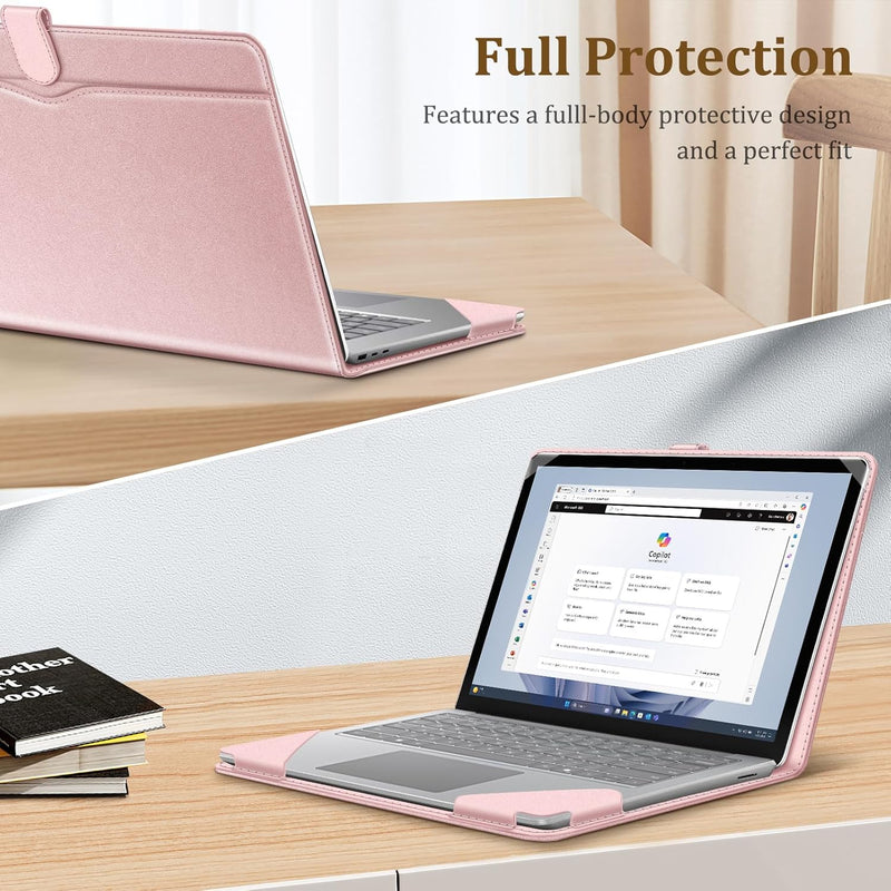 15-Inch Surface Laptop 6/5/4/3 PU Leather Cover with Pocket | Fintie