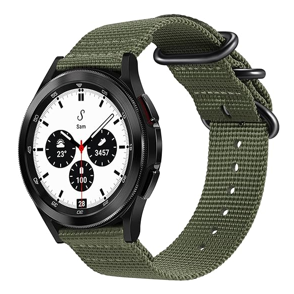 Galaxy Watch FE 40mm, Galaxy Watch 7/6/5/4 40mm/44mm Nylon Replacement Strap Band | Fintie