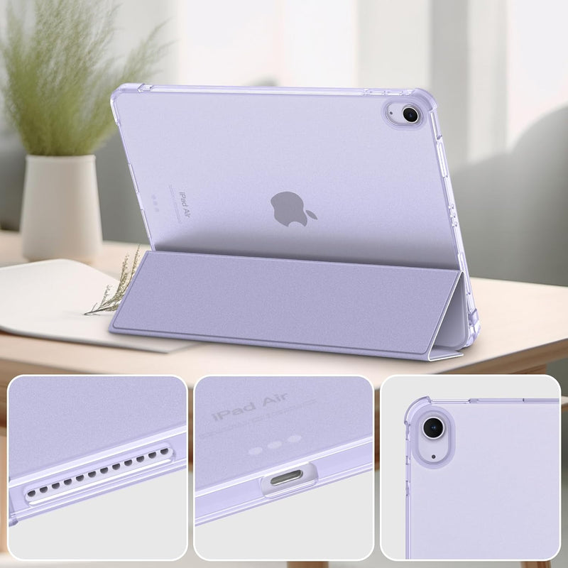 iPad Air 11 (M3/M2 chip, 2025/2024), iPad Air 5th/4th Gen (10.9") SlimShell Case with Translucent Frosted Back | Fintie