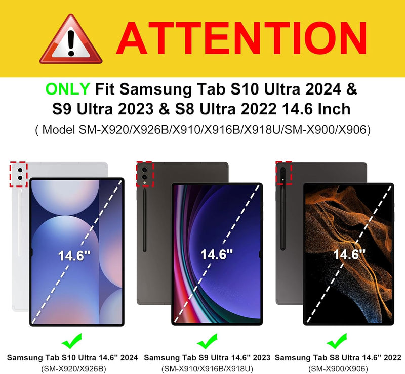 Galaxy Tab S10 Ultra 2024 / Tab S9 Ultra 2023 14.6-inch Hybrid Slim Case | Fintie