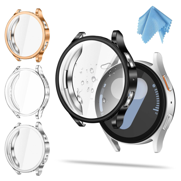 [4 Pack] Galaxy Watch 7 (40mm/44mm) Case with Screen Protector | Fintie