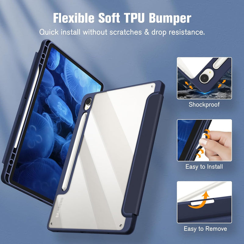 Fintie Case for Samsung Galaxy Tab S9 11 / S9 FE 10.9 2023 Model,  Multi-Angle Viewing Protective Cover with Pocket, Auto Sleep/Wake, Denim  Indigo 