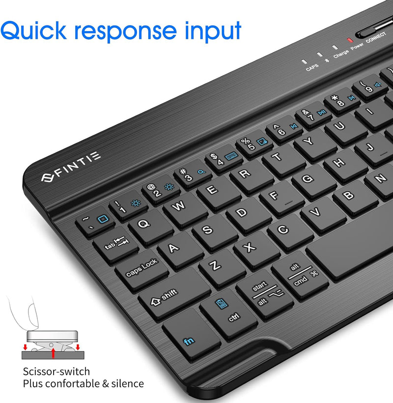 10-Inch Ultrathin Wireless Bluetooth Keyboard for iPad/iPhone/Android Tablets | Fintie