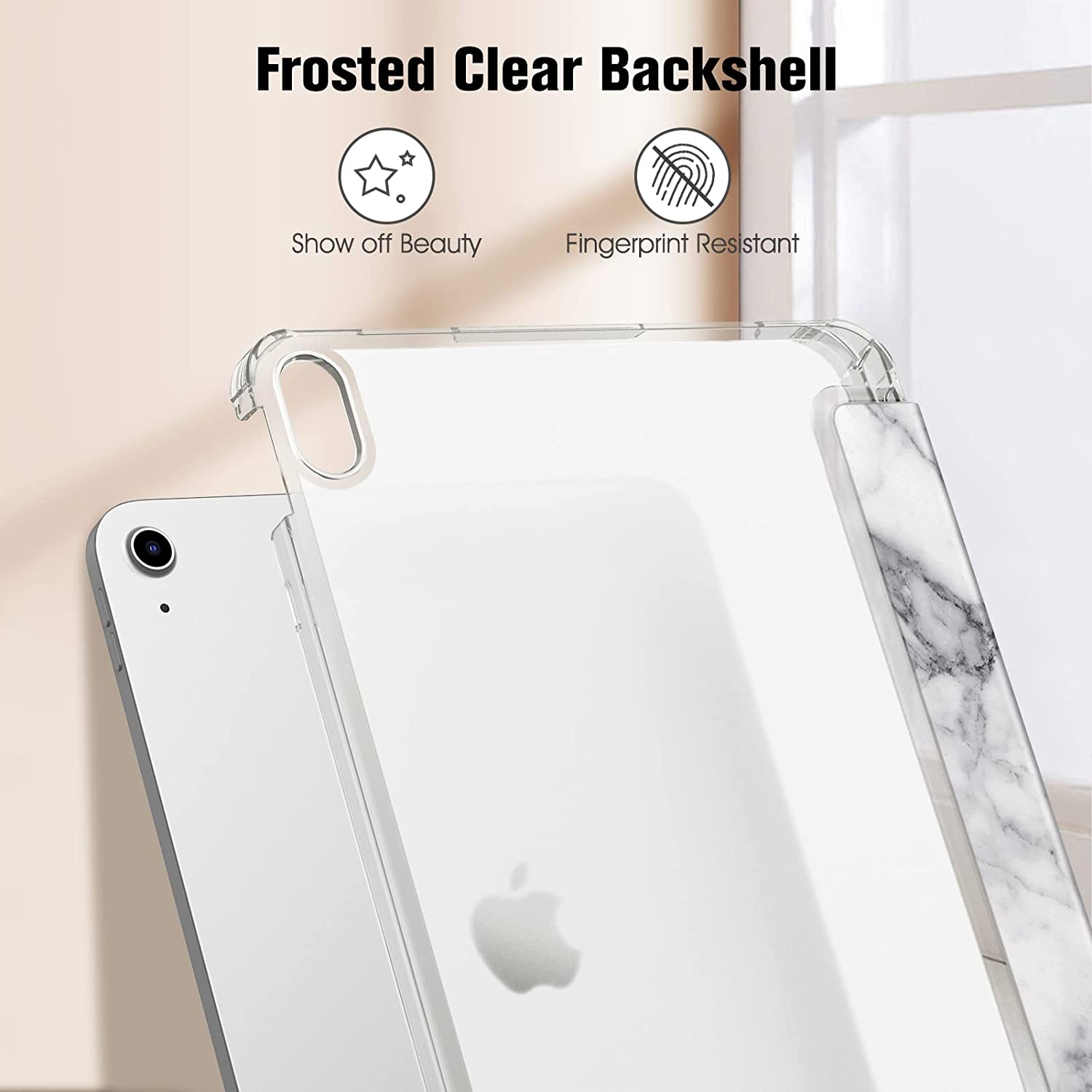 iPad 10th Gen 10.9 Slim Case with Translucent Frosted Back Cover