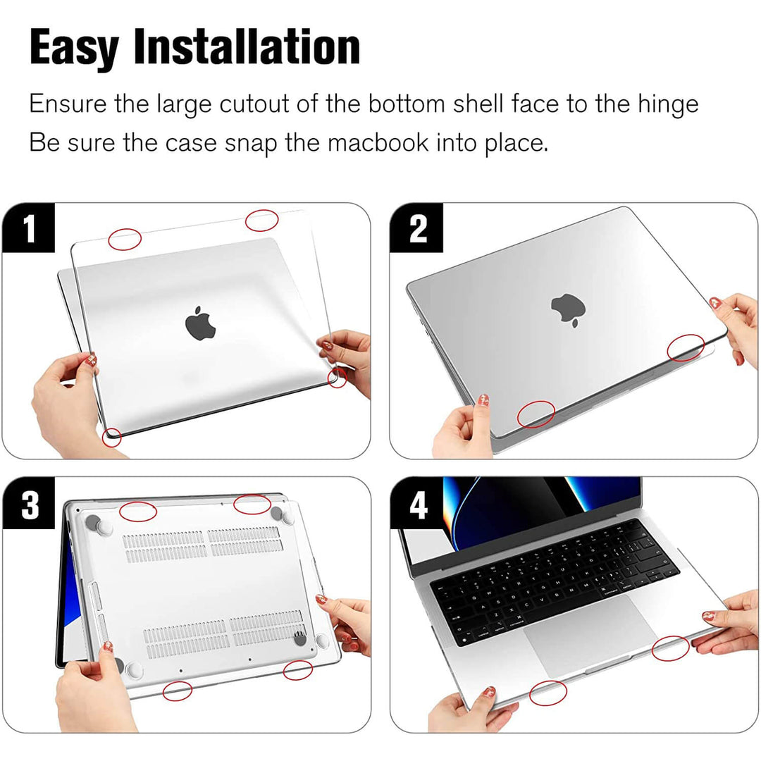 MacBook Pro 14 Inch M4 M3 M2 M1 Chip 2024 2023 2021 Snap On Hard Sh Fintie