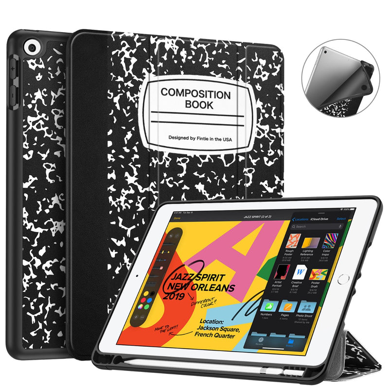 iPad 9th Generation Case 2021, iPad 8th/7th Generation Case 2020/2019 with  Pencil Holder Also Fit iPad Air 3th Gen 2019/iPad Pro 10.5 inch 2017 PU