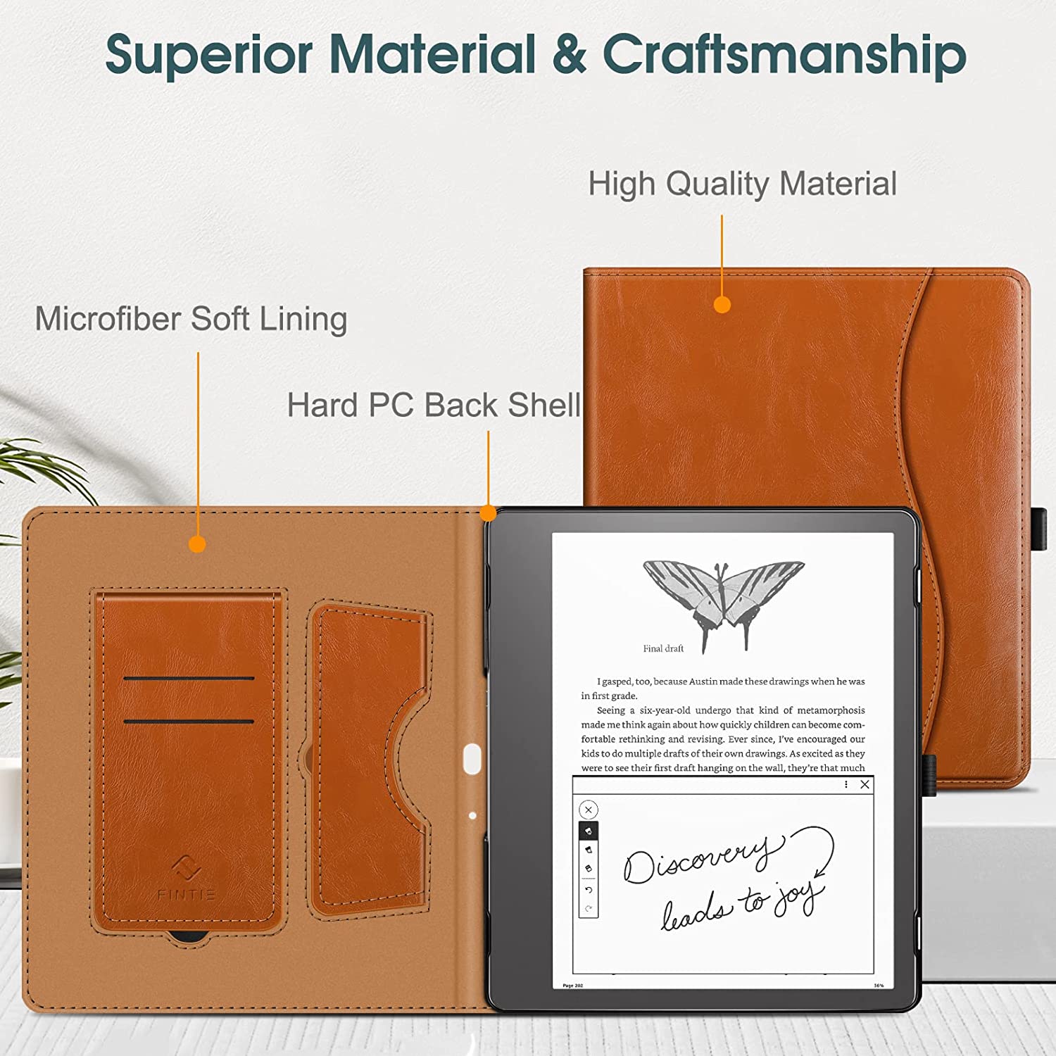Personalized Leather Case for Kindle Scribe 10.2, Kindle Scribe