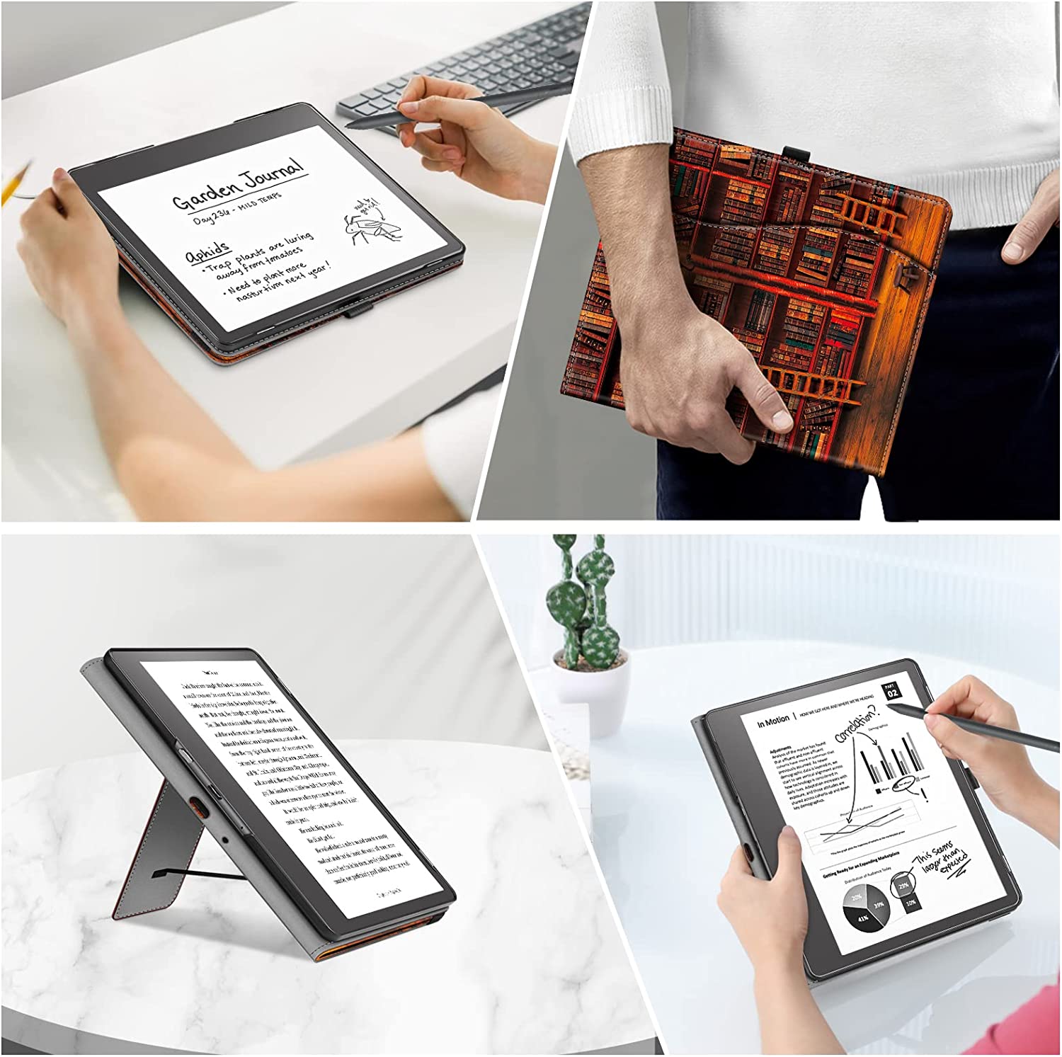 Fintie Funda triple para Kindle Scribe lanzado en 2022 de 102 pulgadas  ultra ligera delgada plegable con función de apagado y encendido automático  – Yaxa Costa Rica
